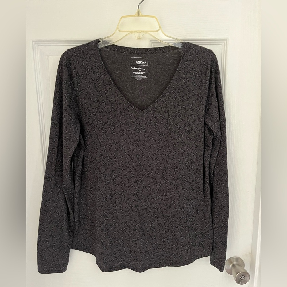 Sonoma Charcoal and black, Animal print Everyday Tee